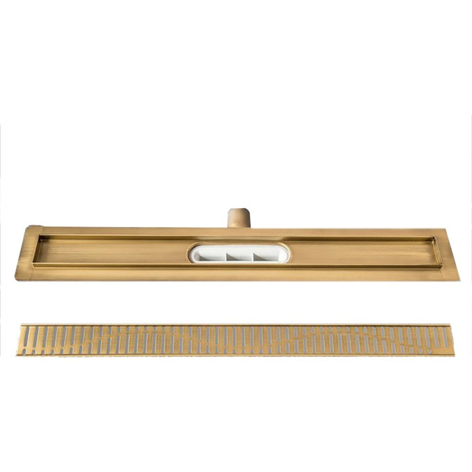 Гальваническое покрытие ALCAPALST комплекта дренажного канала с решеткой бронзовый цвет paint-line-bronze