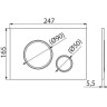 Кнопка управления ALCPLAST M770 для скрытых систем инсталляции, белый/хром глянец