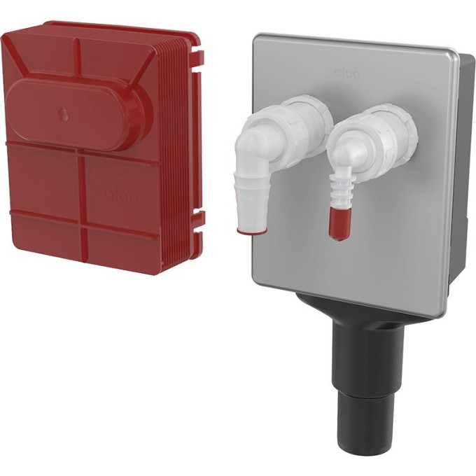 Сифон для стиральной машины ALCAPLAST под штукатурку для DN40 и DN50 нержавеющая сталь APS6